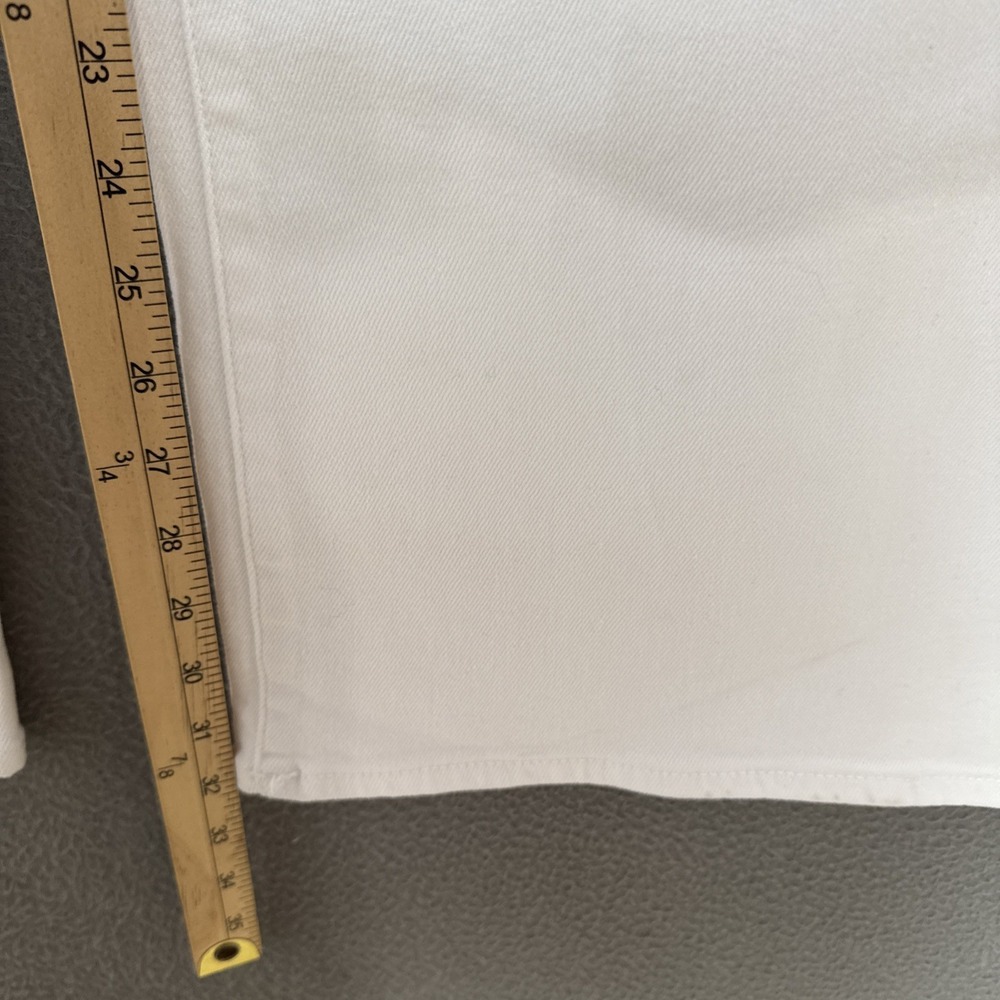 White House Black Market Contrast Seam Wide Leg Jeans Womens 6 Long 30x32 Flare - Picture 5 of 12